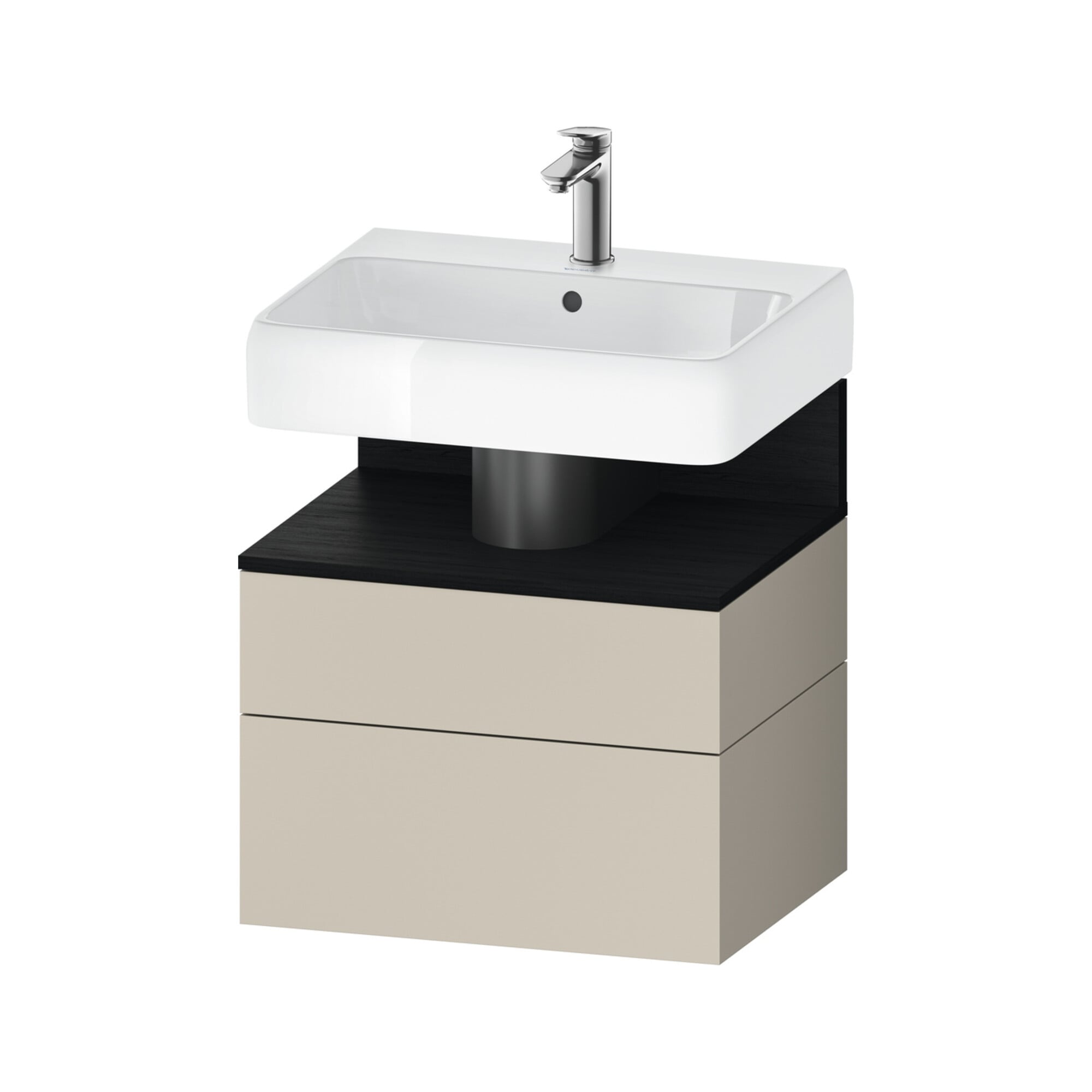 Duravit Waschtischunterschrank Qatego 59x47x59cm, E sw/tau m, 1 Kast, 1 Ausz.