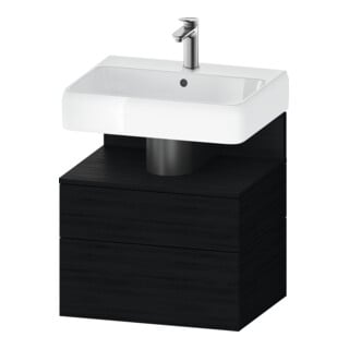 Duravit Waschtischunterschrank Qatego 59x47x59cm, Ei sw, 1 Schubkast., 1 Ausz.
