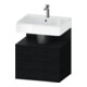 Duravit Waschtischunterschrank Qatego 59x47x59cm, Ei sw, 1 Schubkast., 1 Ausz.-1