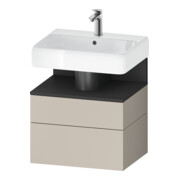 Duravit Waschtischunterschrank Qatego 59x47x59cm, gra m/ta m, 1 Kast, 1 Ausz.