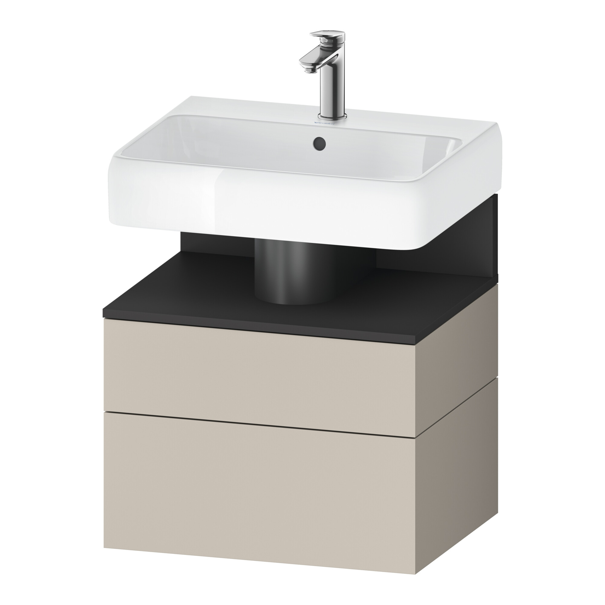 Duravit Waschtischunterschrank Qatego 59x47x59cm, gra m/ta m, 1 Kast, 1 Ausz.