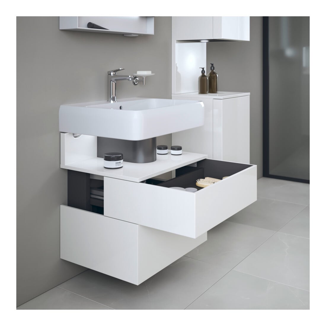 Duravit Waschtischunterschrank Qatego 59x47x59cm, w g, 1 Kast, m Nischenb