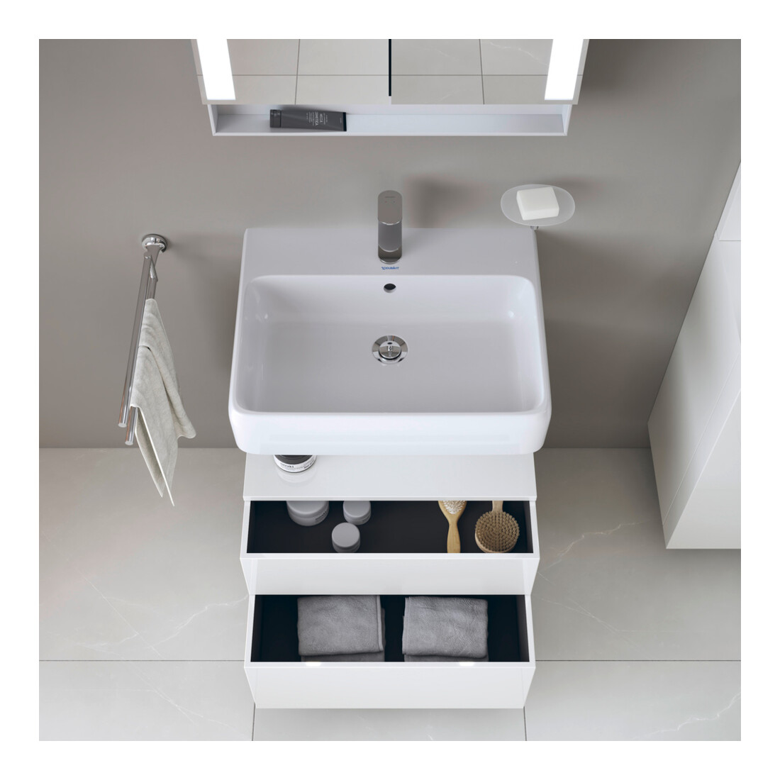 Duravit Waschtischunterschrank Qatego 59x47x59cm, w g, 1 Kast, m Nischenb