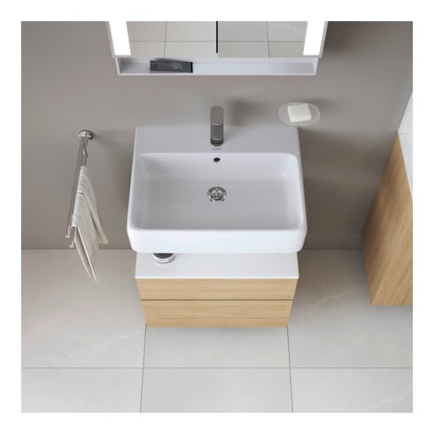 Duravit Waschtischunterschrank Qatego 59x47x59cm, w g/Ei N, 1 Kast, m Nischenb