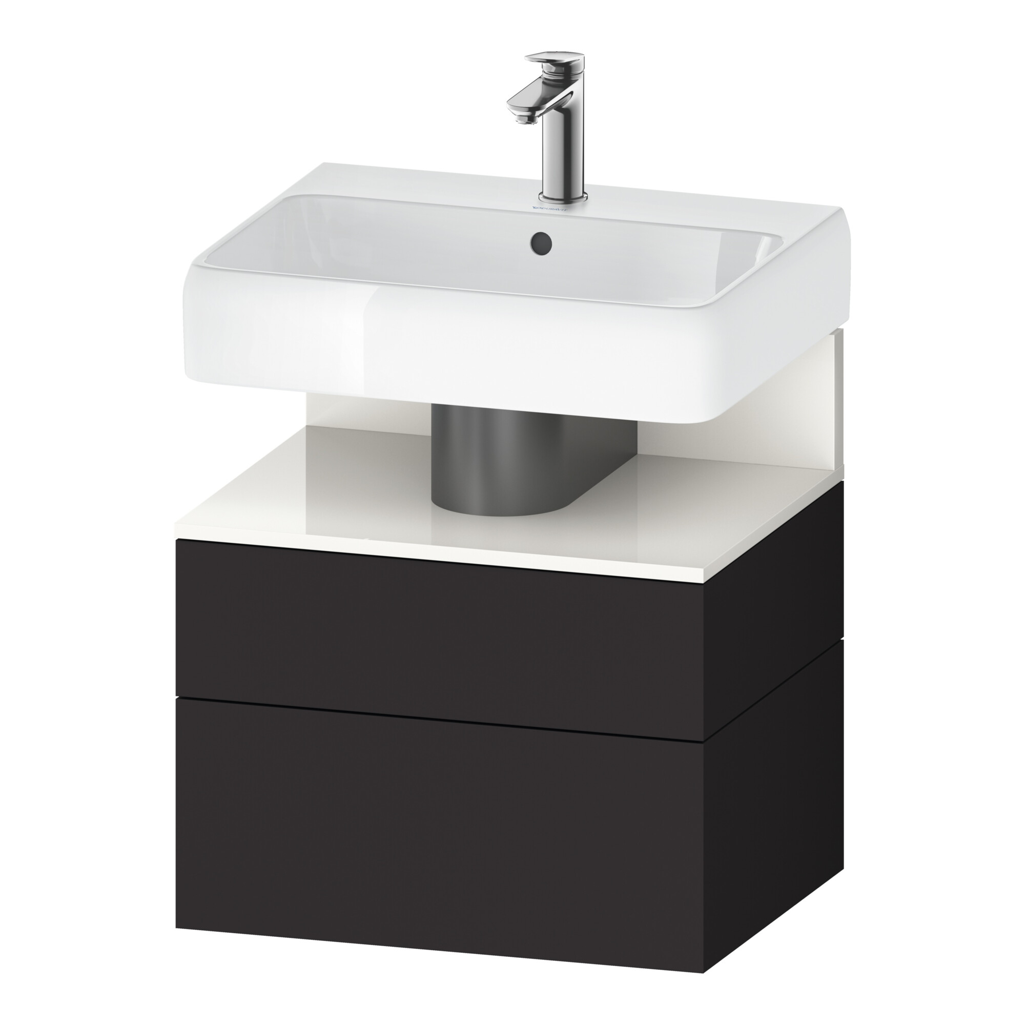 Duravit Waschtischunterschrank Qatego 59x47x59cm, w g/Gra m, 1 Kast, 1 Ausz.