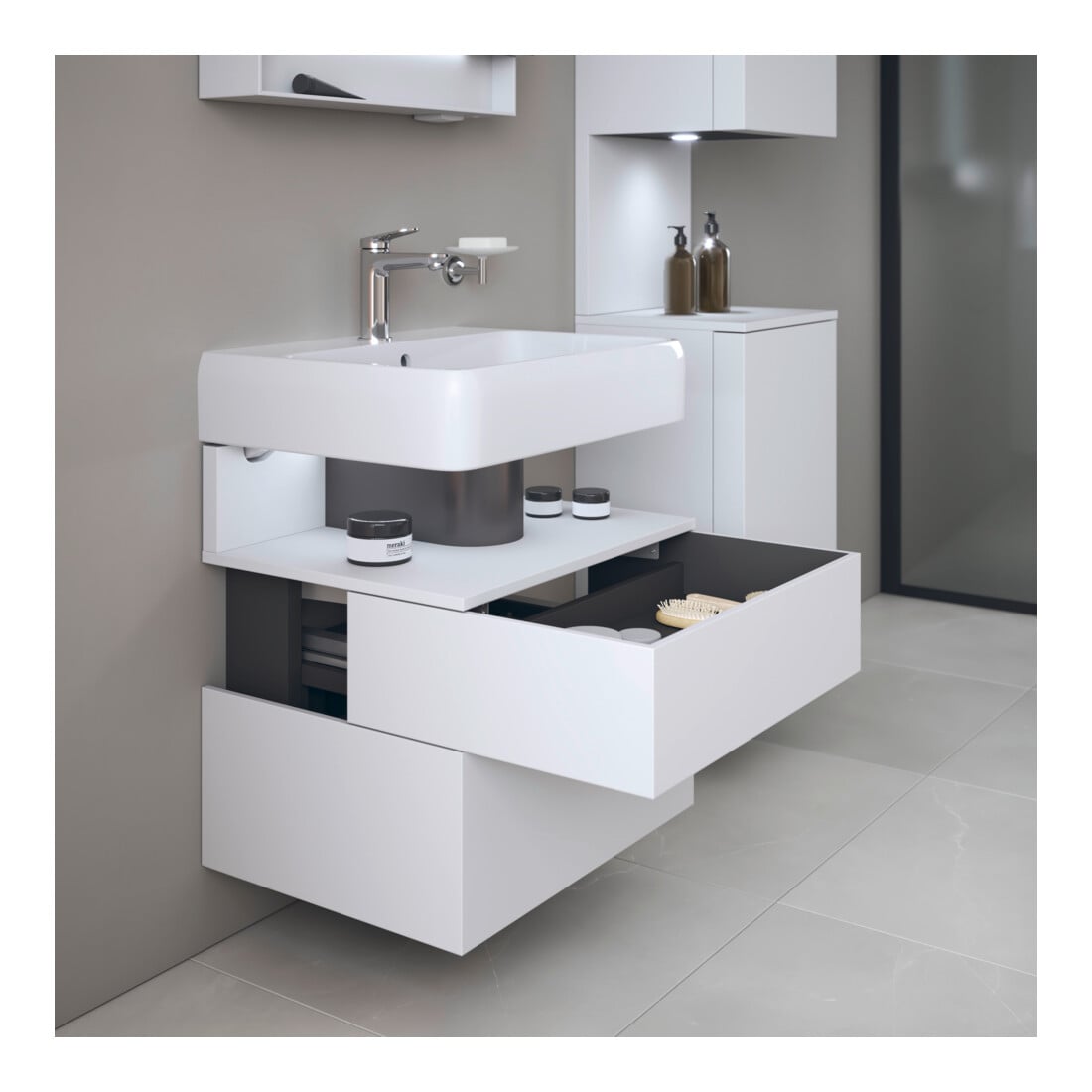 Duravit Waschtischunterschrank Qatego 59x47x59cm, w m, 1 Kast, m Nischenb