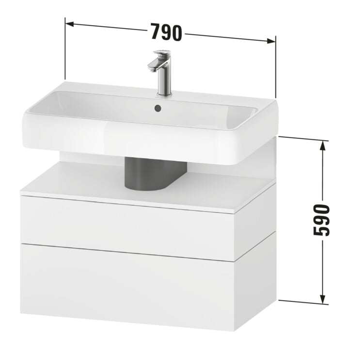 Duravit Waschtischunterschrank Qatego 79x47x59cm, ba m/E N, 1 Kast, m Nischenb