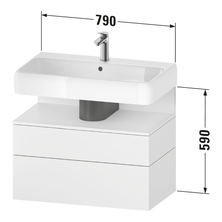 Duravit Waschtischunterschrank Qatego 79x47x59cm, E Na/E ma, 1 Kast, m B