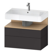 Duravit Waschtischunterschrank Qatego 79x47x59cm, E na/gra m, 1 Kast, 1 Ausz.