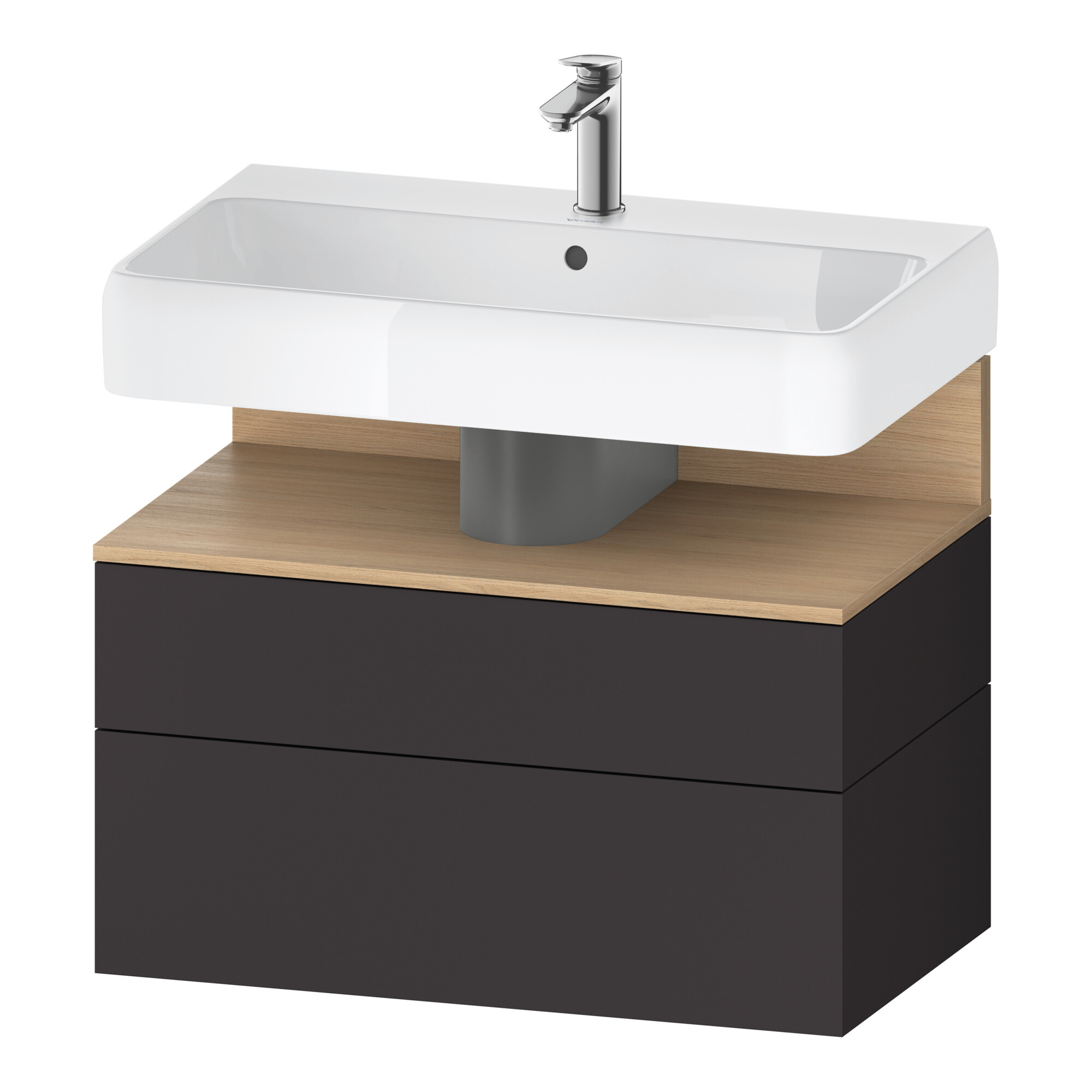 Duravit Waschtischunterschrank Qatego 79x47x59cm, E na/gra m, 1 Kast, 1 Ausz.