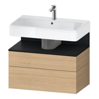 Duravit Waschtischunterschrank Qatego 79x47x59cm, E sw/E N, 1 Kast, m Nischenb