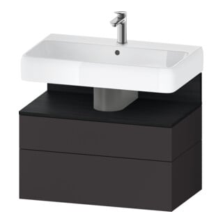 Duravit Waschtischunterschrank Qatego 79x47x59cm, E sw/gra m, 1 Kast, 1 Ausz.