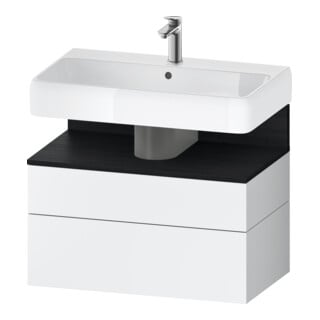 Duravit Waschtischunterschrank Qatego 79x47x59cm, E sw/we m, 1 Kast, 1 Ausz.