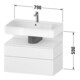 Duravit Waschtischunterschrank Qatego 79x47x59cm, gra m/E ma, 1 Kast, m B