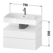 Duravit Waschtischunterschrank Qatego 79x47x59cm, gra m/E s, 1 Kast, m B-3