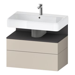 Duravit Waschtischunterschrank Qatego 79x47x59cm, gra m/ta m, 1 Kast, 1 Ausz.