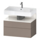 Duravit Waschtischunterschrank Qatego 79x47x59cm, w g/b m, 1 Kast, m Nischenb