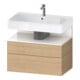 Duravit Waschtischunterschrank Qatego 79x47x59cm, w g/Ei N, 1 Kast, m Nischenb
