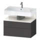 Duravit Waschtischunterschrank Qatego 79x47x59cm, w g/Gra m, 1 Kast, 1 Ausz.-1