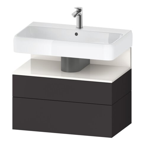 Duravit Waschtischunterschrank Qatego 79x47x59cm, w g/Gra m, 1 Kast, 1 Ausz.