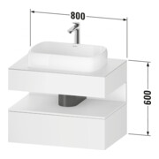 Duravit Waschtischunterschrank Qatego 80x55x60cm, E na/gra m, Pl, Nischenb-3