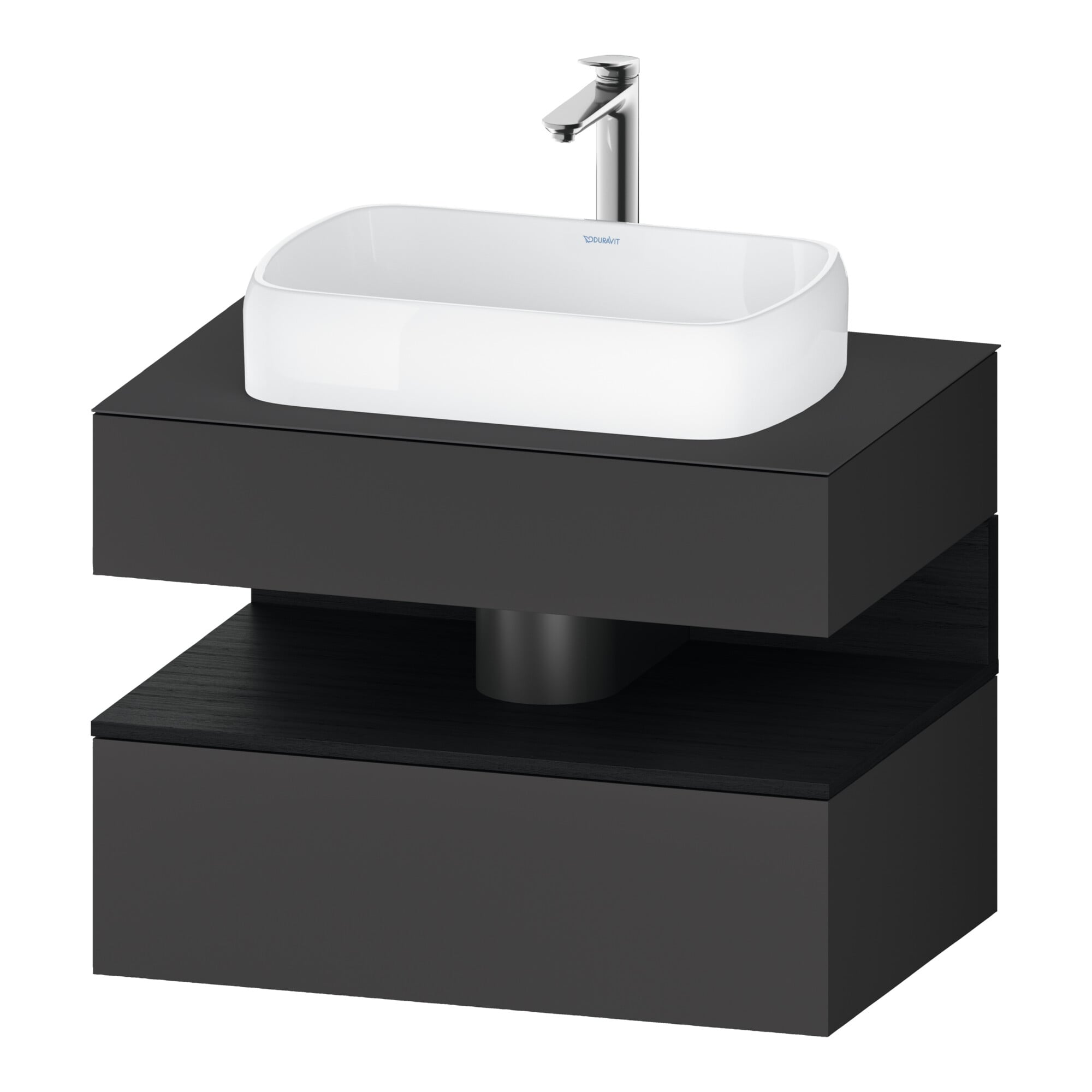 Duravit Waschtischunterschrank Qatego 80x55x60cm, E sw/gra m, Pl, Nischenb