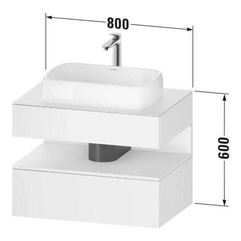 Duravit Waschtischunterschrank Qatego 80x55x60cm, E sw/gra m, Pl, Nischenb