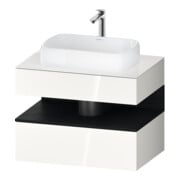 Duravit Waschtischunterschrank Qatego 80x55x60cm, E sw/we g, Pl, 1 Schubkast.