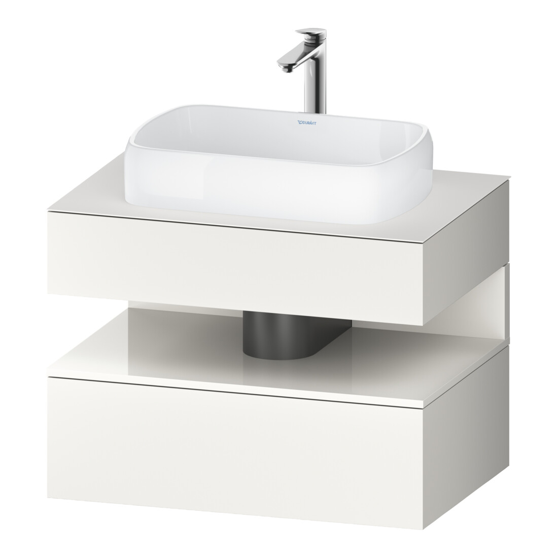 Duravit Waschtischunterschrank Qatego 80x55x60cm, w hgl/we m, Pl, 1 Schubkast.