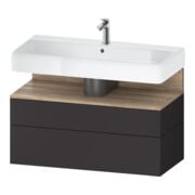 Duravit Waschtischunterschrank Qatego 99x47x59cm, E Ma/Gra m, 1 Kast, 1 Ausz.