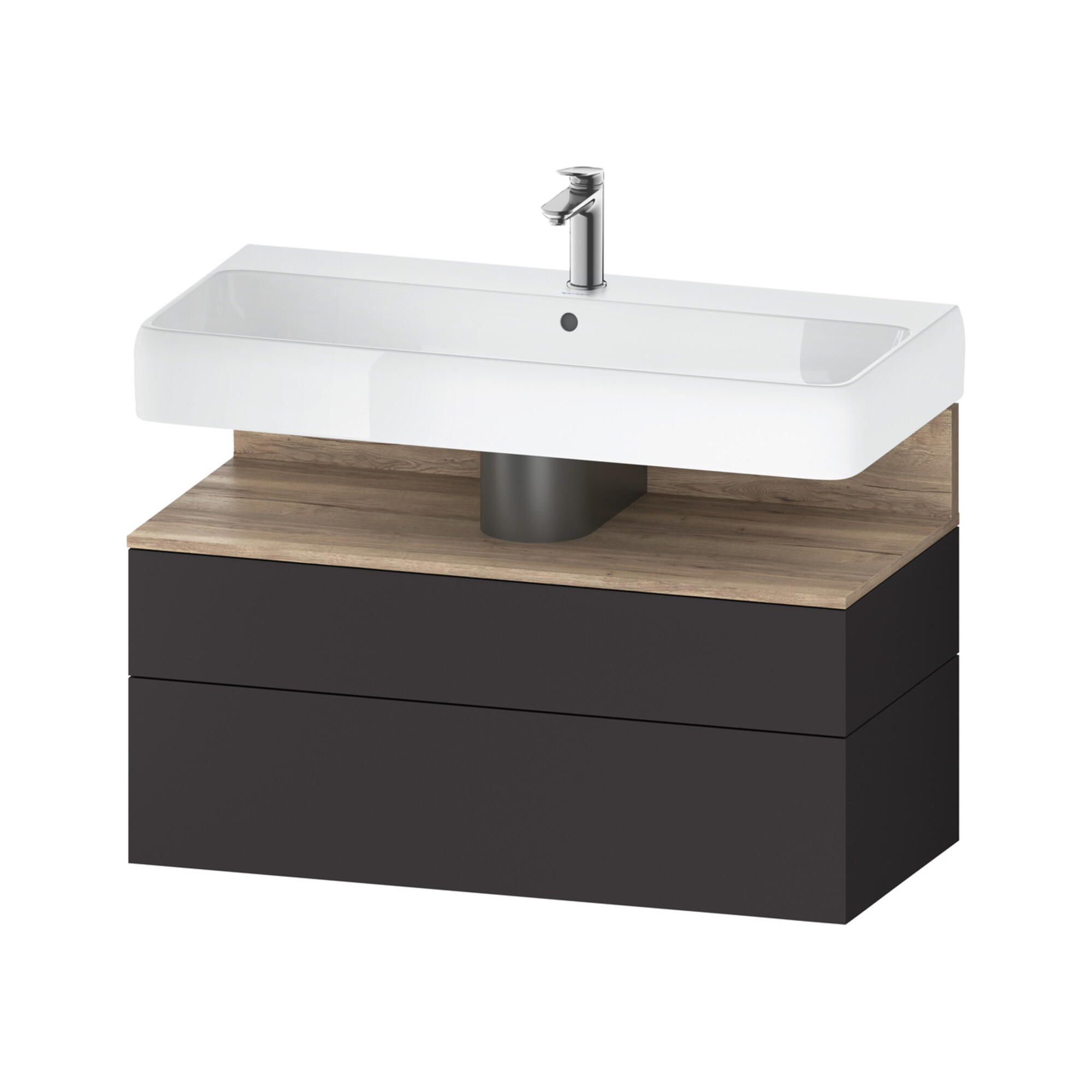 Duravit Waschtischunterschrank Qatego 99x47x59cm, E Ma/Gra m, 1 Kast, 1 Ausz.