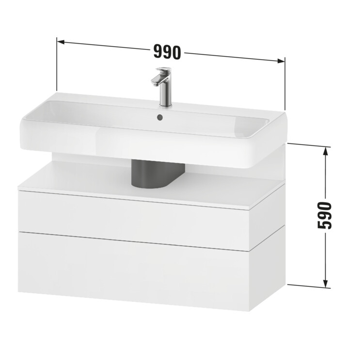 Duravit Waschtischunterschrank Qatego 99x47x59cm, E Na/E ma, 1 Kast, m B