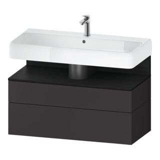 Duravit Waschtischunterschrank Qatego 99x47x59cm, E sw/gra m, 1 Kast, 1 Ausz.