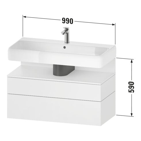 Duravit Waschtischunterschrank Qatego 99x47x59cm, E sw/gra m, 1 Kast, m B