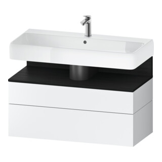 Duravit Waschtischunterschrank Qatego 99x47x59cm, E sw/we m, 1 Kast, 1 Ausz.