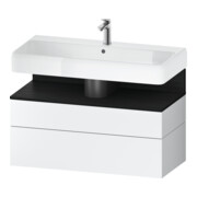 Duravit Waschtischunterschrank Qatego 99x47x59cm, E sw/we m, 1 Kast, 1 Ausz.