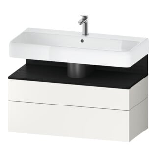 Duravit Waschtischunterschrank Qatego 99x47x59cm, E sw/we m, 1 Kast, 1 Ausz.
