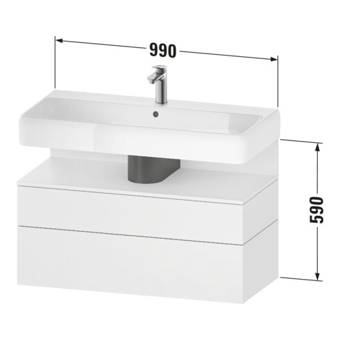 Duravit Waschtischunterschrank Qatego 99x47x59cm, gra m/ba m, 1 Kast, m B