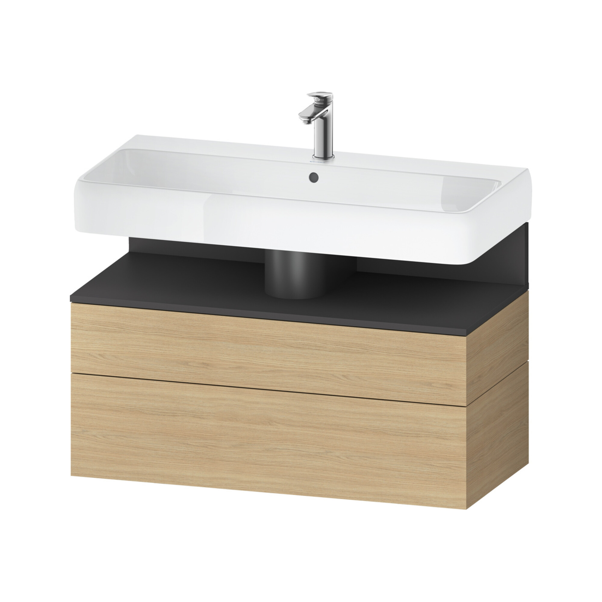 Duravit Waschtischunterschrank Qatego 99x47x59cm, gra m/E N, 1 Kast, 1 Ausz.