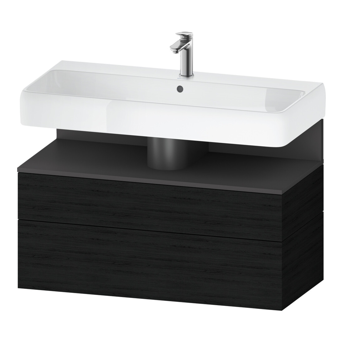 Duravit Waschtischunterschrank Qatego 99x47x59cm, gra m/E s, 1 Kast, 1 Ausz.