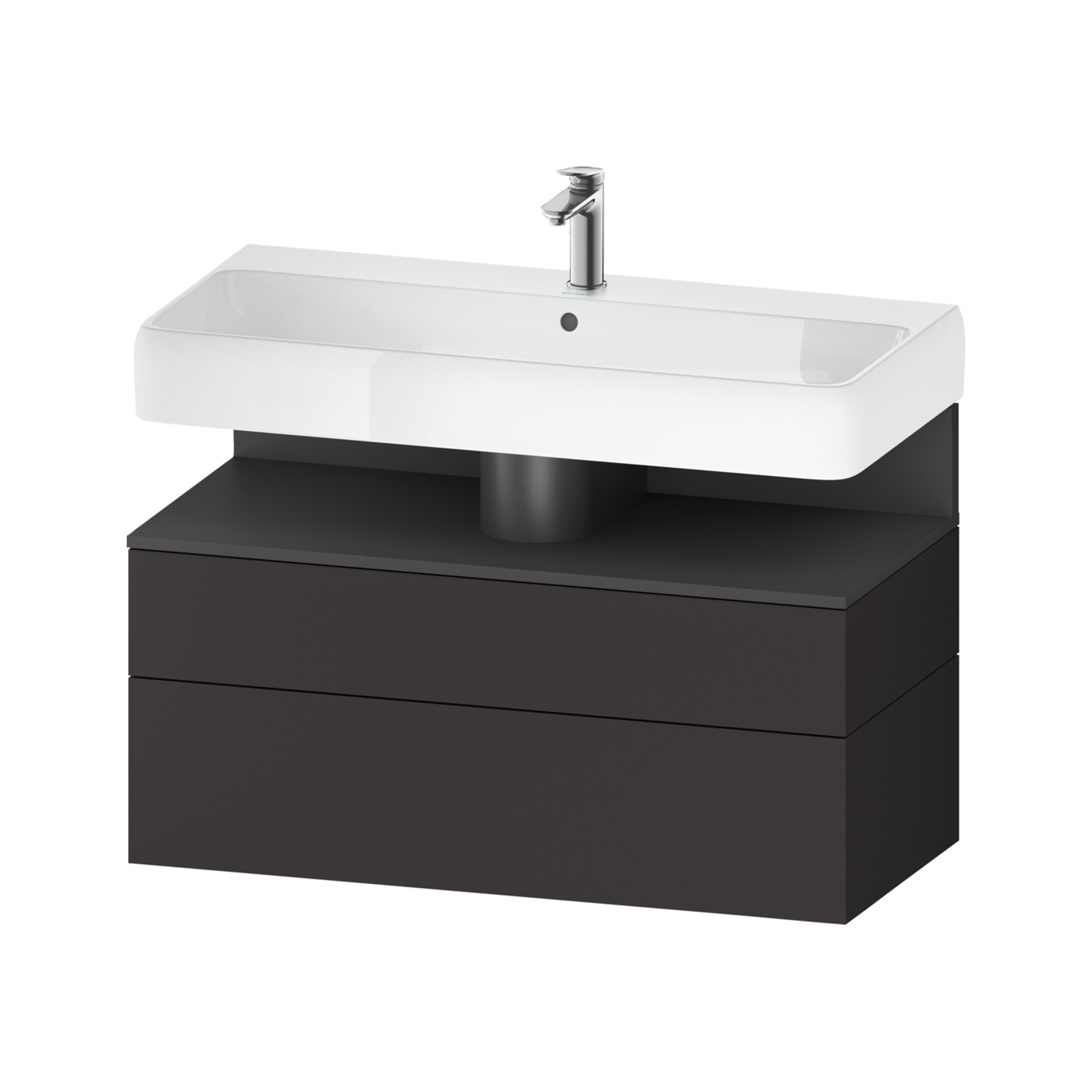 Duravit Waschtischunterschrank Qatego 99x47x59cm, gra m/Gr m, 1 Kast, 1 Ausz.