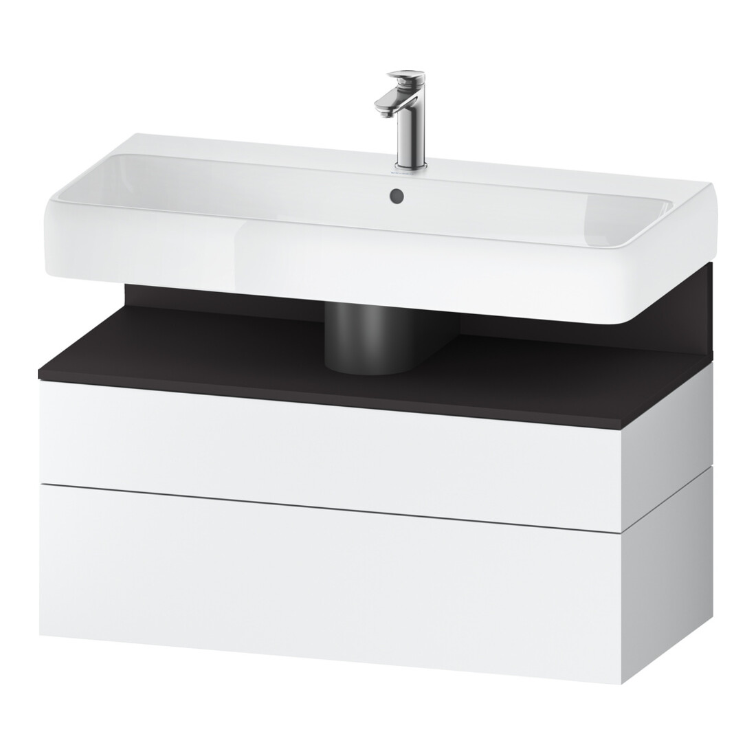 Duravit Waschtischunterschrank Qatego 99x47x59cm, gra m/we m, 1 Kast, 1 Ausz.
