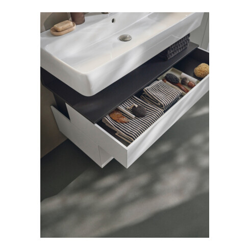 Duravit Waschtischunterschrank Qatego 99x47x59cm, gra m/we m, 1 Kast, 1 Ausz.