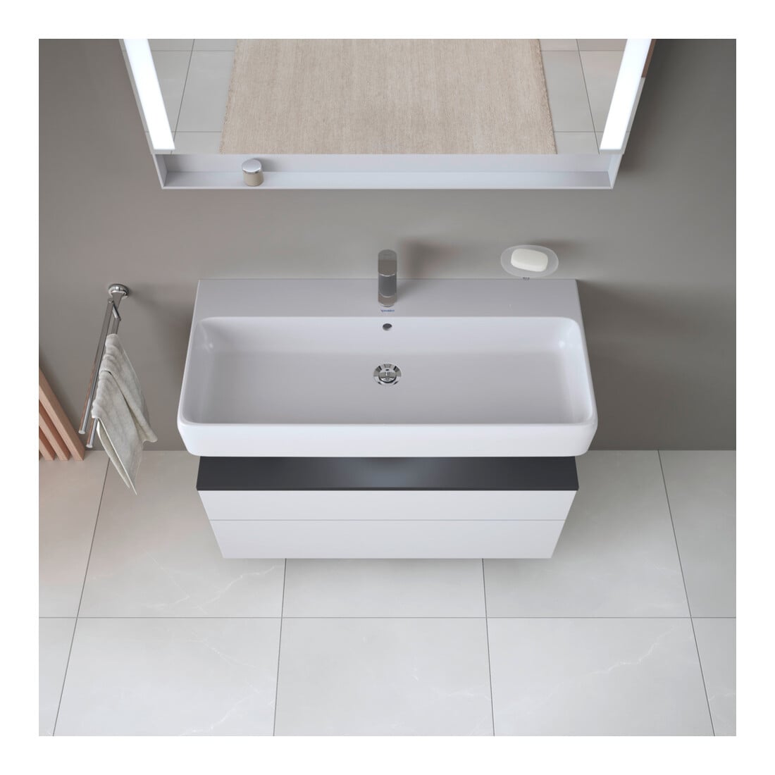 Duravit Waschtischunterschrank Qatego 99x47x59cm, gra m/we m, 1 Kast, m B