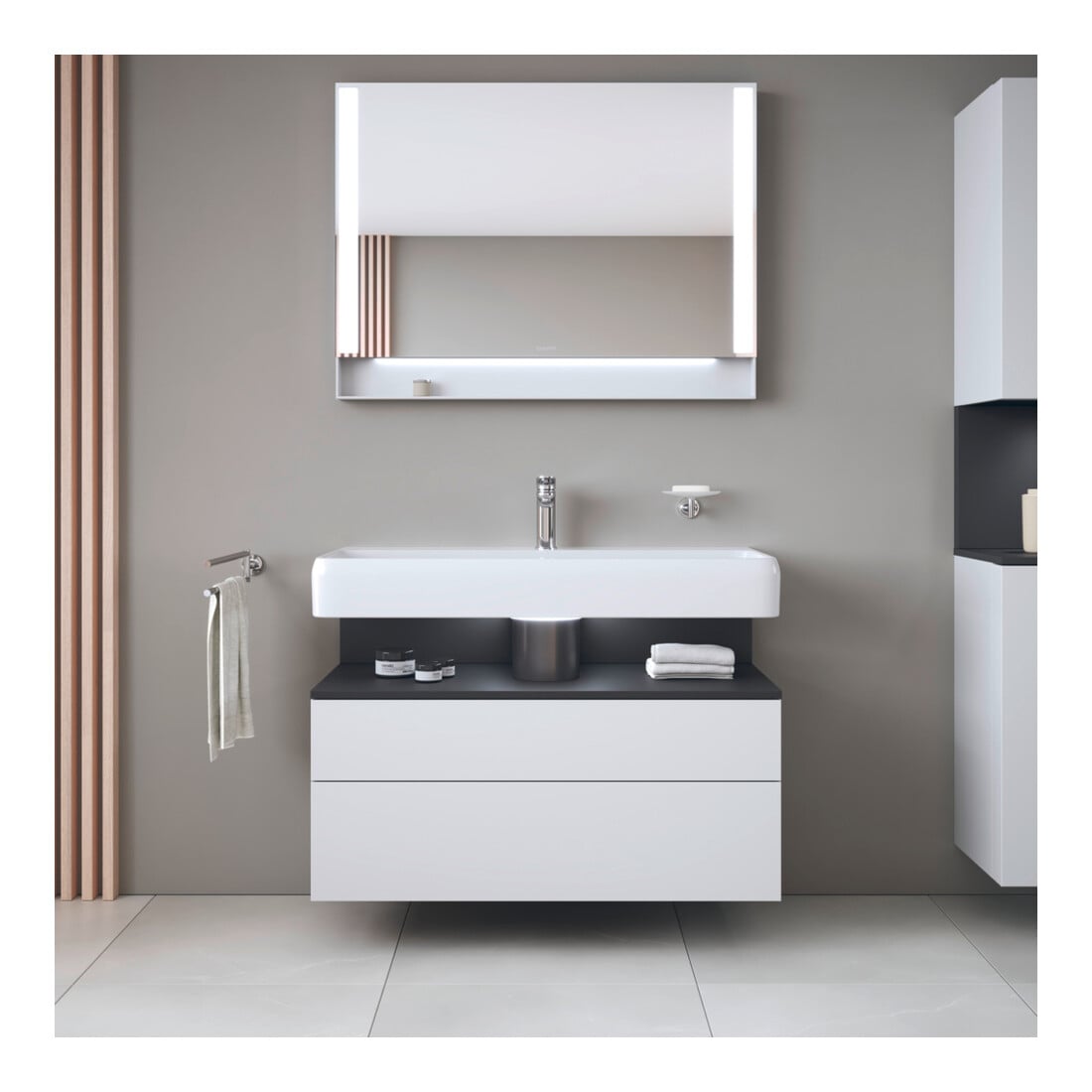 Duravit Waschtischunterschrank Qatego 99x47x59cm, gra m/we m, 1 Kast, m B