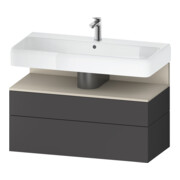 Duravit Waschtischunterschrank Qatego 99x47x59cm, T m/Gr m, 1 Kast, 1 Ausz.
