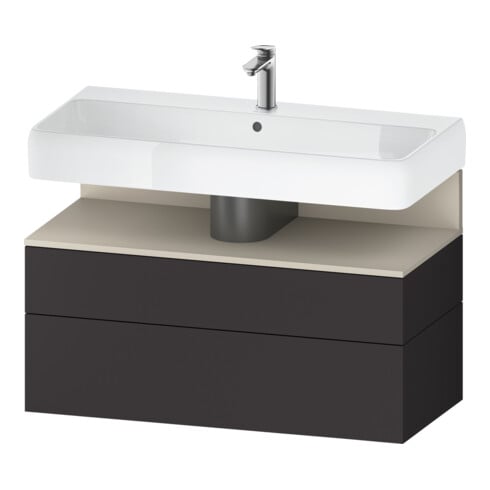 Duravit Waschtischunterschrank Qatego 99x47x59cm, T m/Gr m, 1 Kast, 1 Ausz.