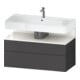 Duravit Waschtischunterschrank Qatego 99x47x59cm, w g/Gra m, 1 Kast, 1 Ausz.-1