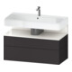Duravit Waschtischunterschrank Qatego 99x47x59cm, w g/Gra m, 1 Kast, 1 Ausz.-1