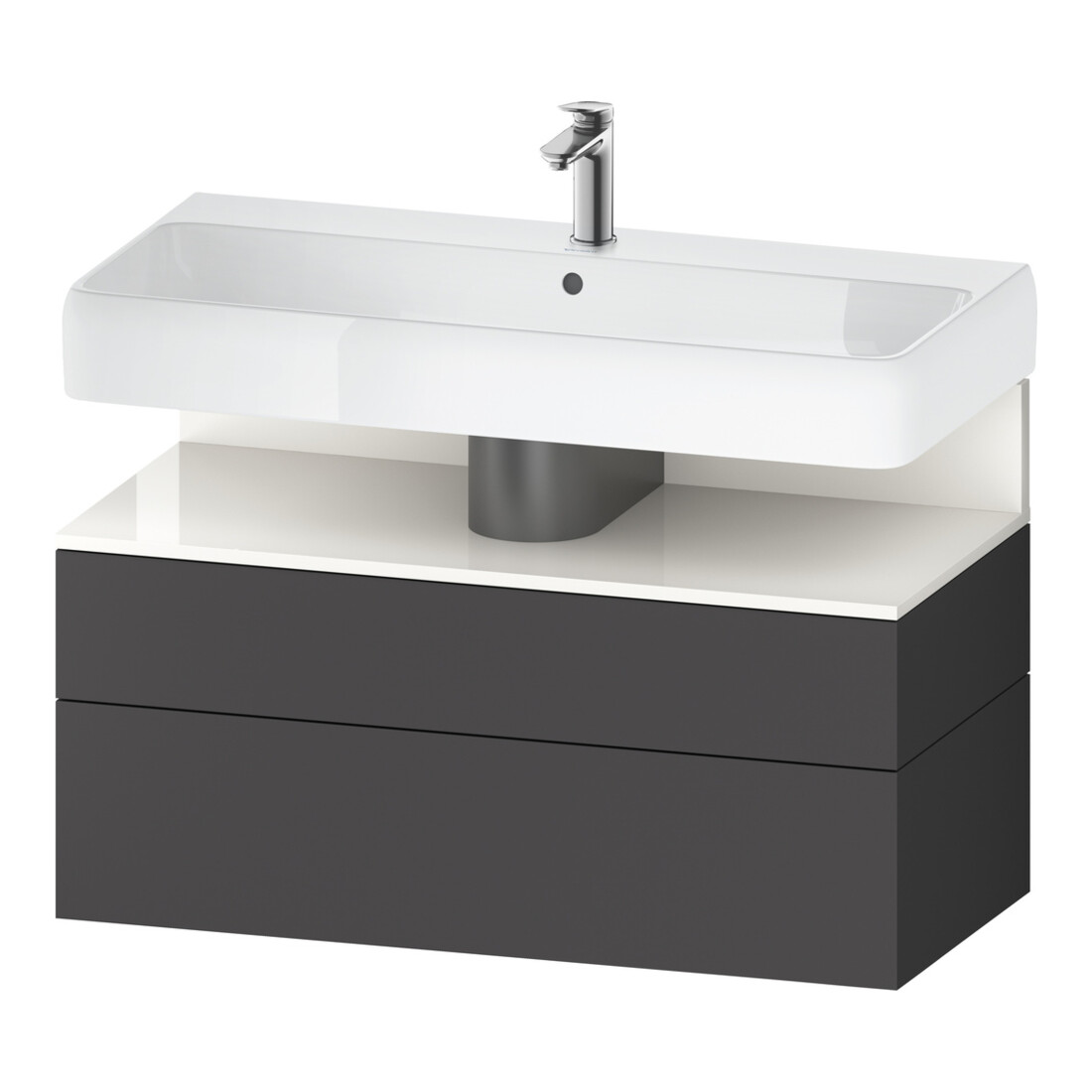 Duravit Waschtischunterschrank Qatego 99x47x59cm, w g/Gra m, 1 Kast, m B